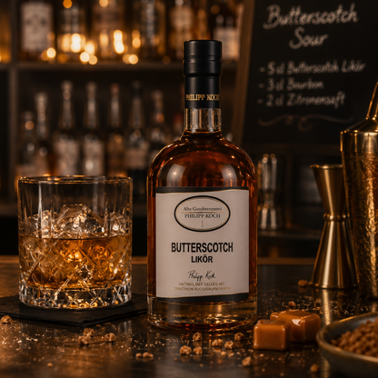 Butterscotch Likör | mit Whisky verfeinerter Butter-Scotch Likör | 0,5L | 20%