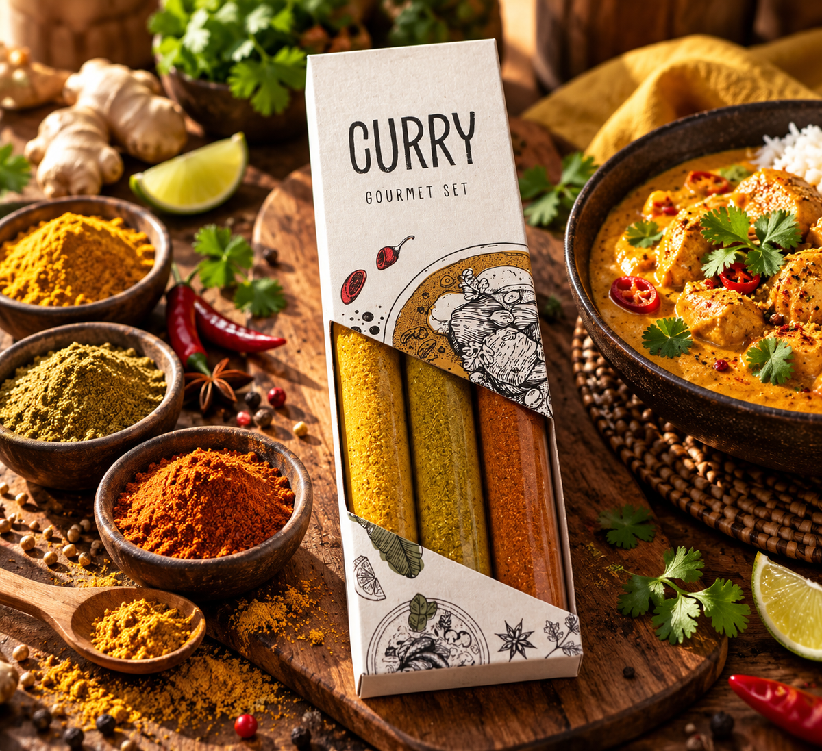 Curry Gewürze Mischung Trio I 3 würzige & exotische Currys
