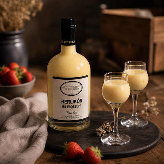 Gratis-Produkt des Monats | Eierlikör mit Erdbeere 14% vol.