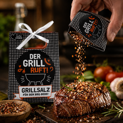 Grill & BBQ Geschenk Set | Gewürze, Senf & Currywurst Spirituose