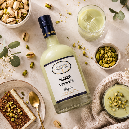 Pistazien Sahnelikör | delikater Pistazie Likör | 0,5L | 15%