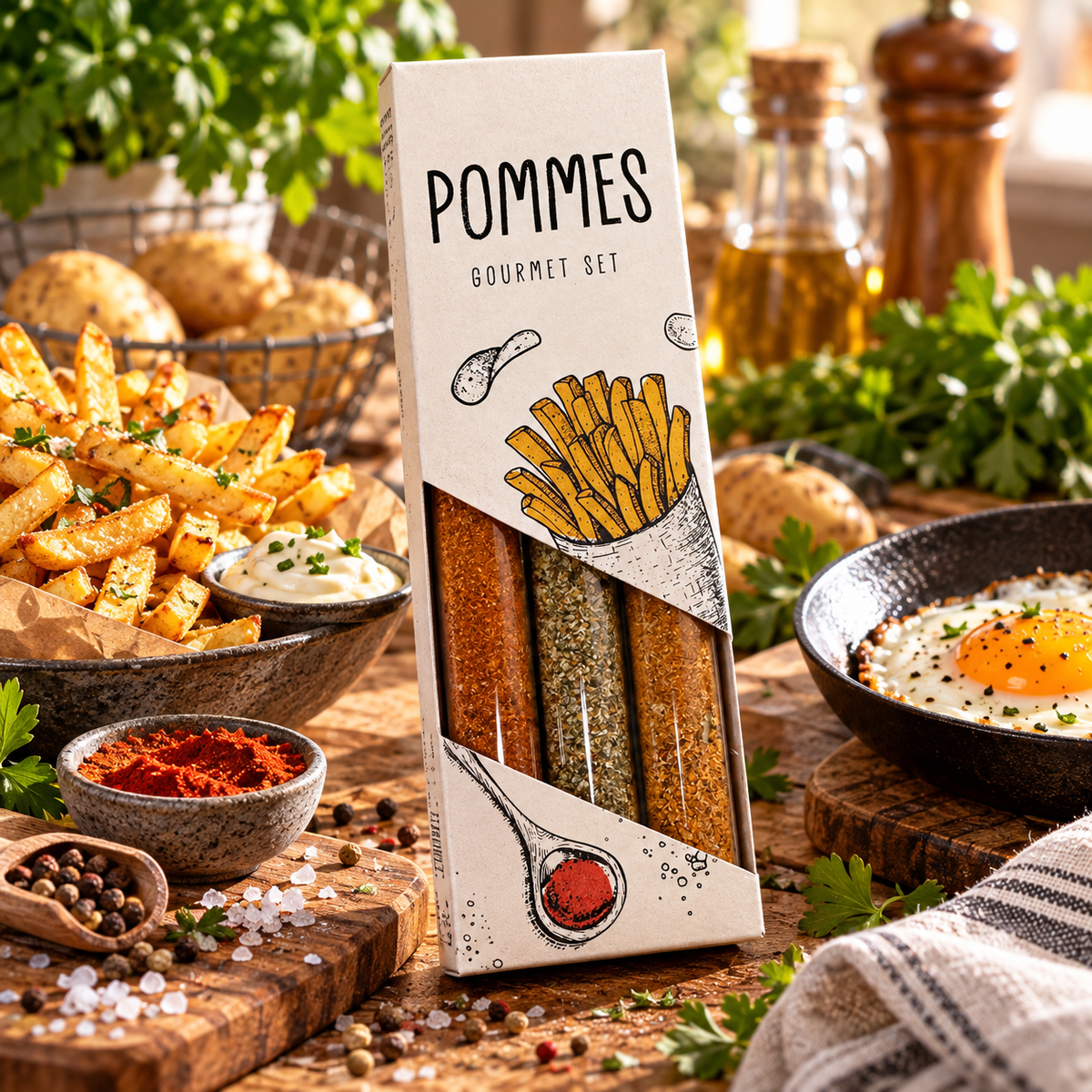 Pommes Gewürz Mischung Trio I 3 Pommes Frites Gewürze