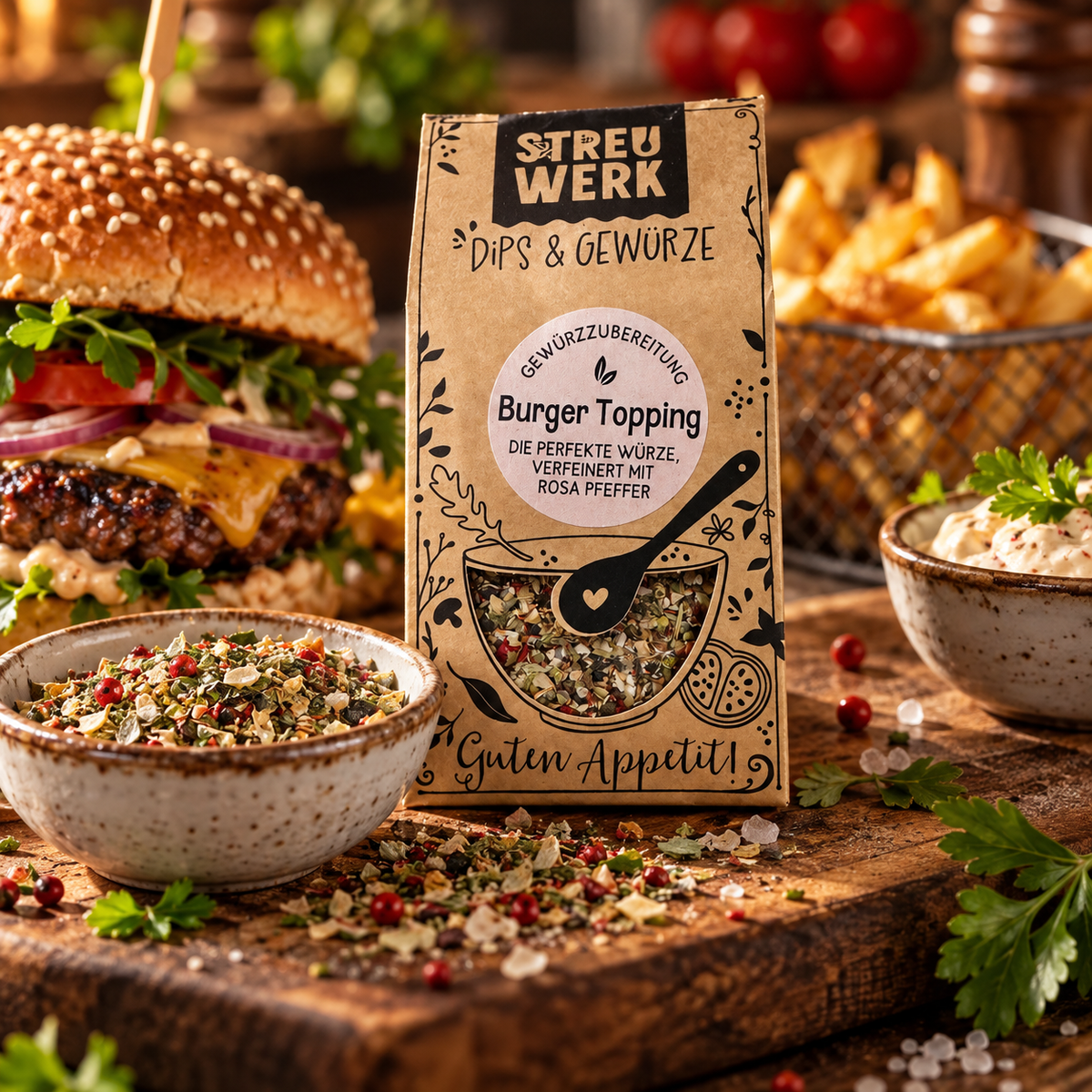 Burger Topping I Premium Gewürz für Hamburger von Streuwerk