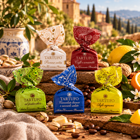 Tartufo italienische Praline I 5 Tartufi Pralinen Sorten von Antica Torroneria Piemontese