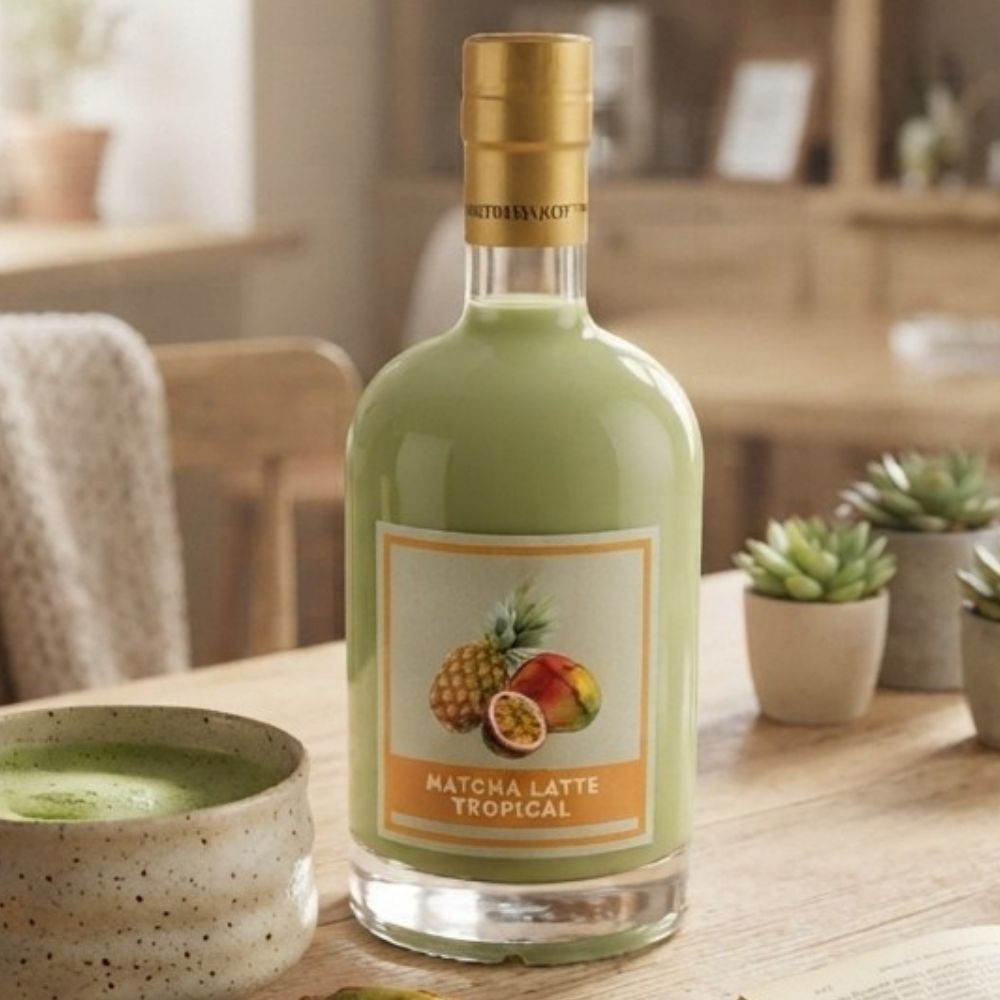 Tropical Matcha Sahnelikör | exotischer Matcha Latte Likör | 0,5L | 15%
